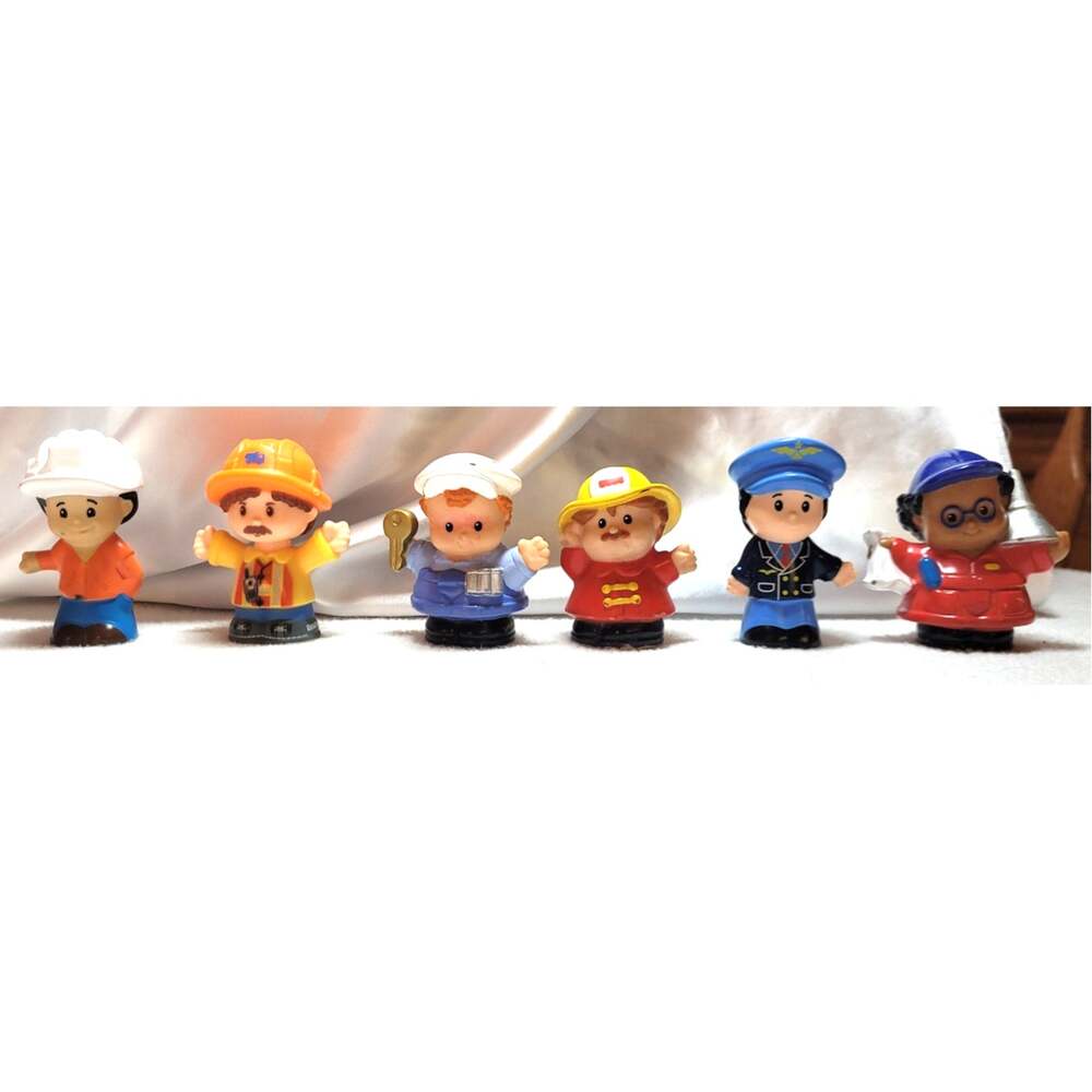 Fisher Price Little People Figures Lot Construction Driver Firefighter Mechanic